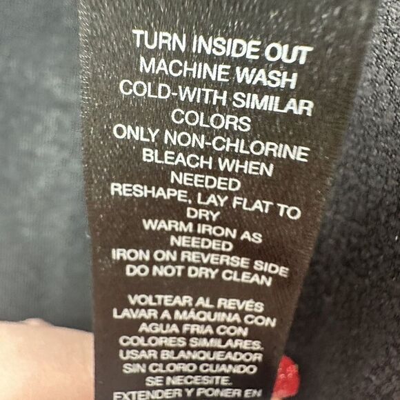 Chicos Travelers Jacket Black Faux Leather Draped Open Front 00 US XS 3/4 Sleeve - Picture 12 of 12